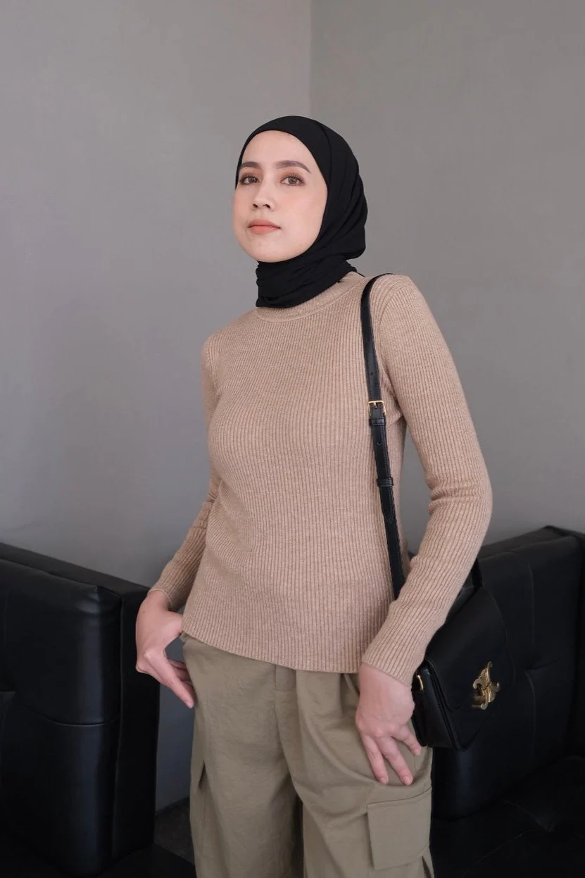 [DEFECT] - Inner Knit Plain - Dalaman Atasan Wanita Bahan Rajut - Image 9