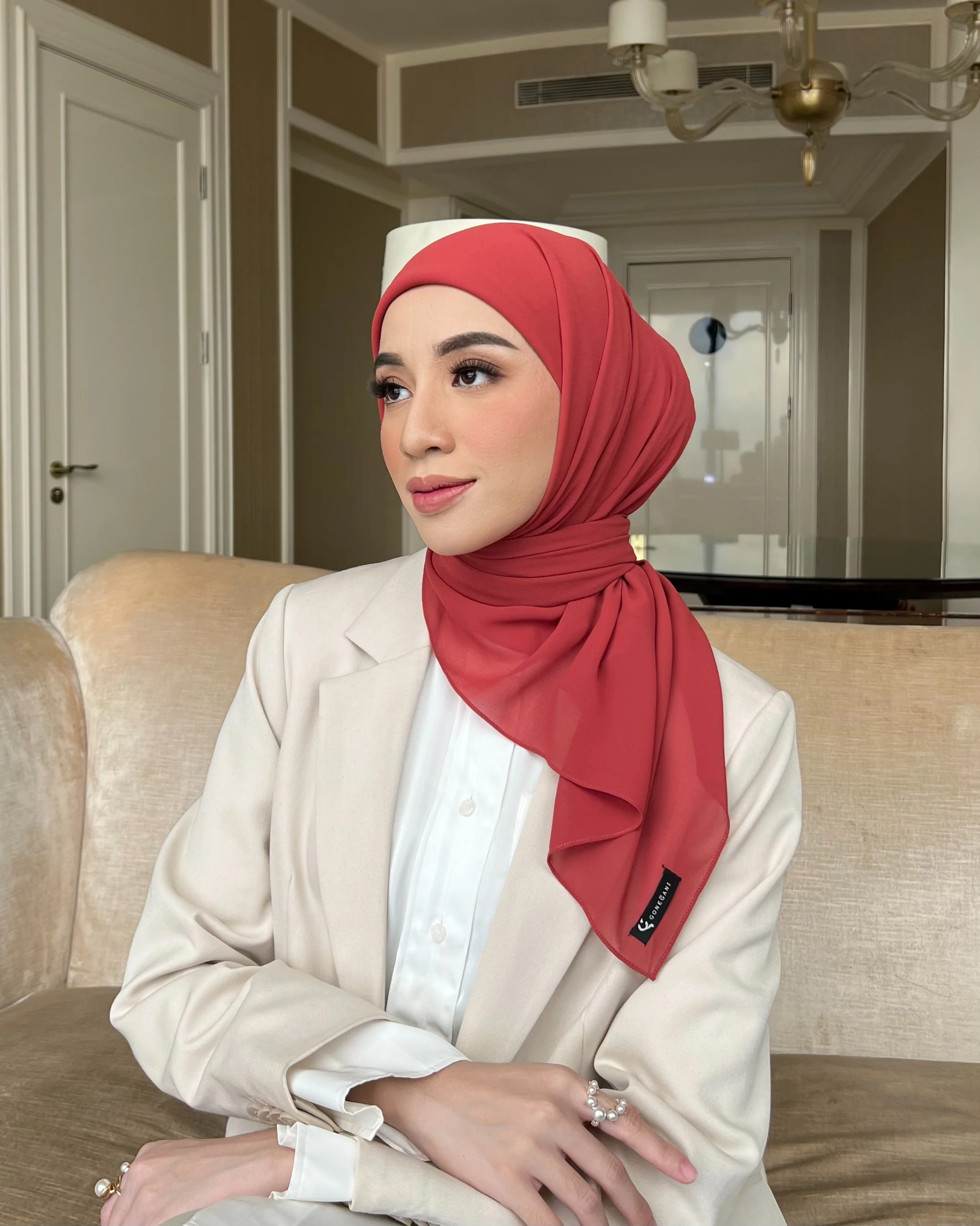 Mega Inner Square - Hijab Segi Empat Instan Polos - Image 36