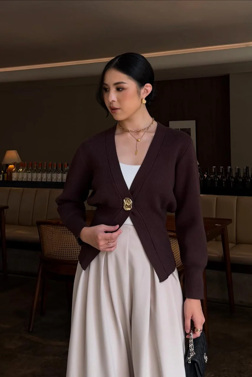 [DEFECT] - Mose Cardy - Cardigan Wanita Dengan Aksen Kancing Cantik - Image 5