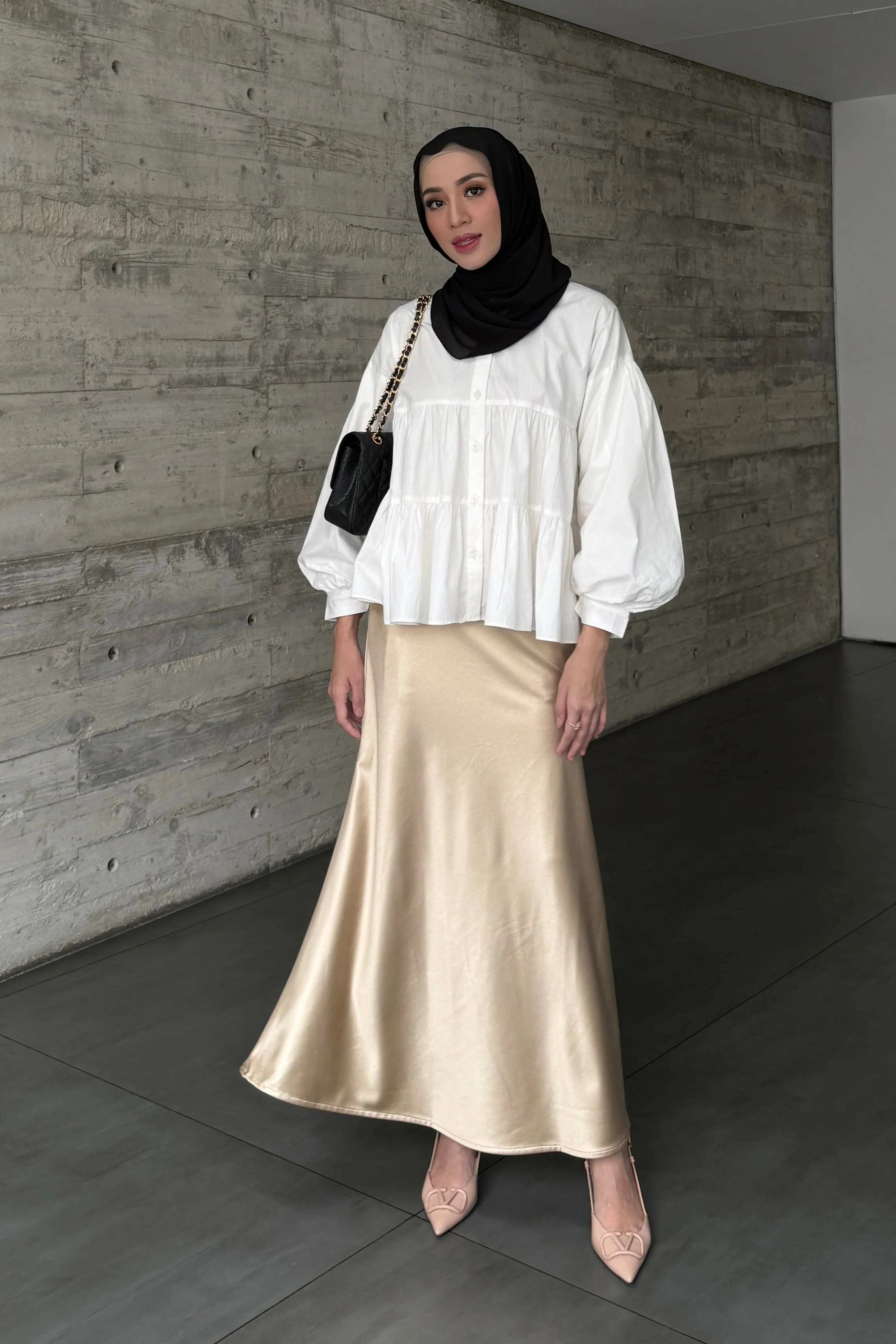 [DEFECT] - Vaia Skirt - Rok Wanita Panjang Shimmer Model Duyung - Image 4